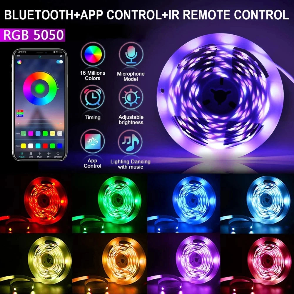 ColorFlex 5050 RGB USB LED Strip Lights with Tuya App Control