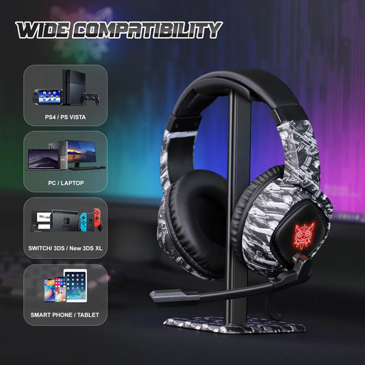 Gaming Headset Headphones Wired Noise Cancelling