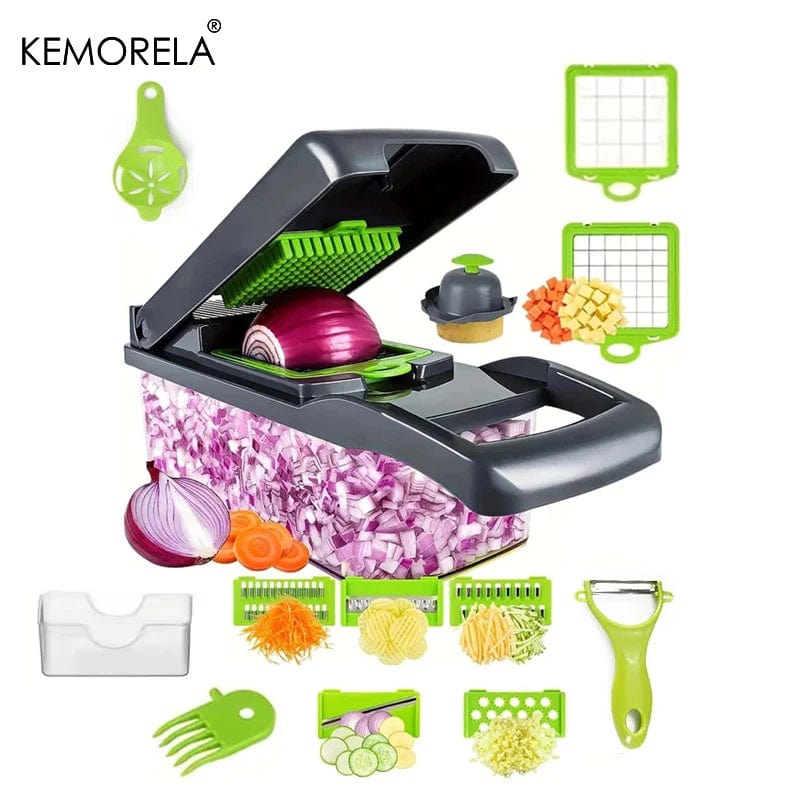 16-in-1 Kitchen Master Vegetable Slicer, Dicer, Chopper, and Grater