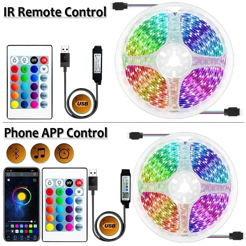 ColorFlex 5050 RGB USB LED Strip Lights with Tuya App Control