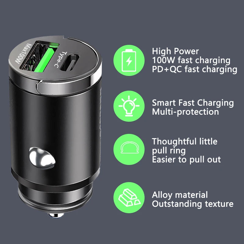 Mini Car Charger Lighter Fast Charging